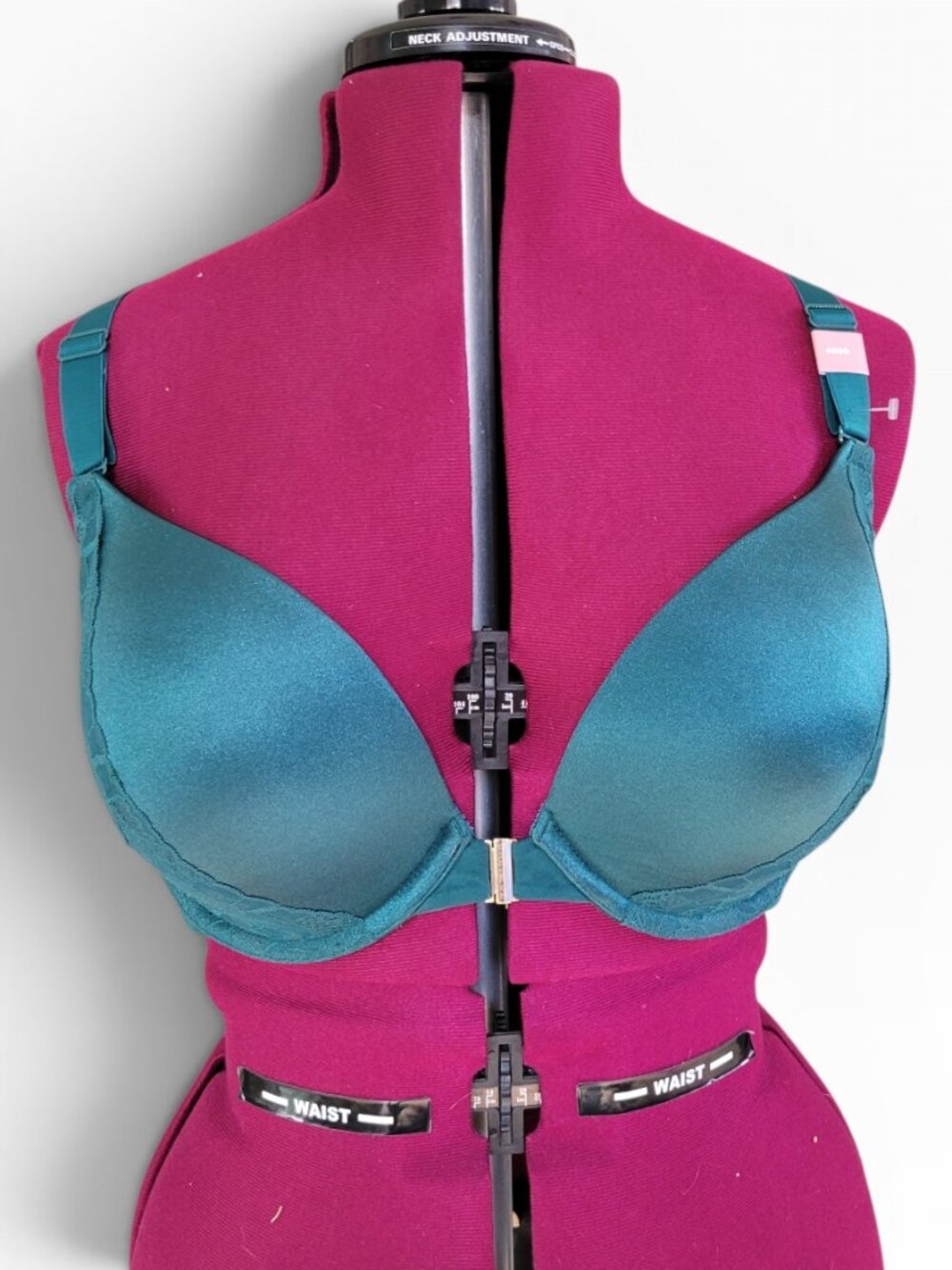 Cacique Boost Plunge Bra Lace Racerback Teal (Size 40DD)